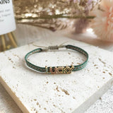 KKBEAD Rhinestone Letter Bracelets Bohemian Braided Arrow Wristband Jewelry