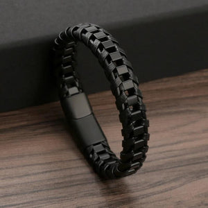 Vintage Leather Braided Bracelet Men Stainless Steel Bangle Jewelry