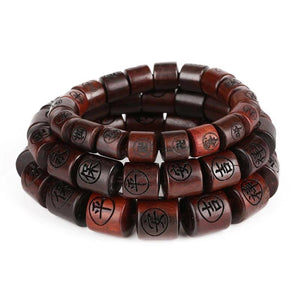 Red Sandalwood Chinese Wish Bracelet for Men