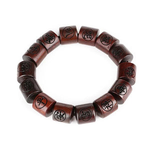 Red Sandalwood Chinese Wish Bracelet for Men