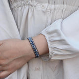 Glass Crystal Beads Wrap Bracelet Wax Rope Friendship Jewelry
