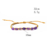 Amethyst Bracelet Mineral Beads Fortune Crystal Quartz Bangle
