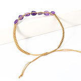 Amethyst Bracelet Mineral Beads Fortune Crystal Quartz Bangle