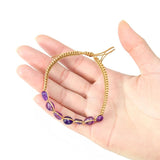 Amethyst Bracelet Mineral Beads Fortune Crystal Quartz Bangle