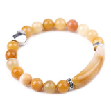 8mm Beaded Bracelet Healing Stone Red Agate Tiger Eye Rose Crystal
