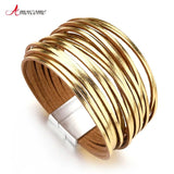Multilayer Wide Wrap Bracelet for Women