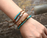 4mm Natural Stones Beads Friendship Bracelet for Women