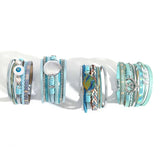 Boho Heart Charm Leather Bracelet for Women