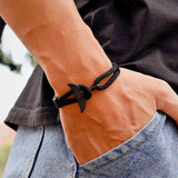 Milan Rope Bracelet Charms Whale Tail Boho Bracelet For Men