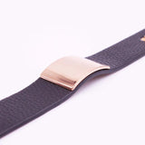 Hand Leather Bracelet for Women Light Panel Wide Wrap Wristband Jewelry