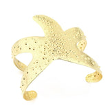 Metal Boho Starfish Open Cuff Bangle Bracelet for Women