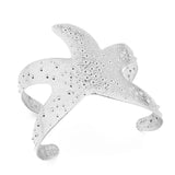 Metal Boho Starfish Open Cuff Bangle Bracelet for Women