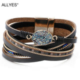 Boho Multilayer Rhinestone Wrap Bracelet for Women