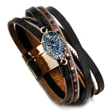 Boho Multilayer Rhinestone Wrap Bracelet for Women