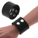 Wide Cuff Wrap Gothic Steampunk Wristband Leather Bracelet