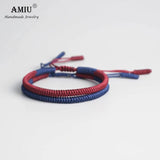 2pc Tibetan Buddhist Lucky Woven Bracelets - Knots Dingier Rope Wish Gift