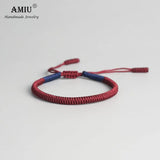 2pc Tibetan Buddhist Lucky Woven Bracelets - Knots Dingier Rope Wish Gift