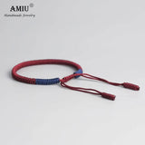 2pc Tibetan Buddhist Lucky Woven Bracelets - Knots Dingier Rope Wish Gift