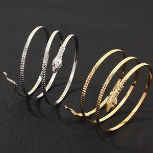 Punk Coiled Snake Spiral Upper Arm Cuff Armlet Armband Bangle Bracelet