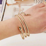 Punk Coiled Snake Spiral Upper Arm Cuff Armlet Armband Bangle Bracelet