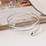Punk Coiled Snake Spiral Upper Arm Cuff Armlet Armband Bangle Bracelet