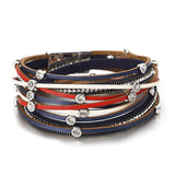 Multilayer Charm Leather Bracelets For Women Multicolor