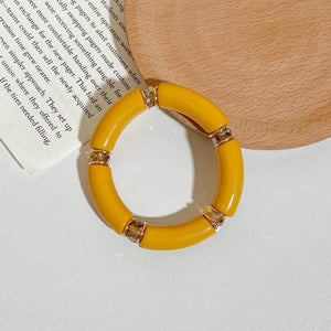 Vintage Bangle Bracelet Minimalist Resin Acrylic Adjustable for Women Girls