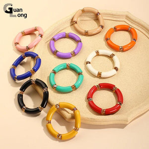 Vintage Bangle Bracelet Minimalist Resin Acrylic Adjustable for Women Girls