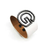 Women's Initial Letter Leather Wrap Bracelet