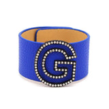 Women's Initial Letter Leather Wrap Bracelet