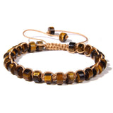 Colorful Chakra Braided Bracelet Rondelle Stone Wrap Ethnic Jewelry