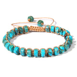 Colorful Chakra Braided Bracelet Rondelle Stone Wrap Ethnic Jewelry