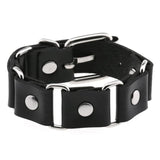 Leather Bracelet Punk Goth Wrist Cuffs Bracelet Gothic Rivet Buckle Wristband