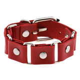 Leather Bracelet Punk Goth Wrist Cuffs Bracelet Gothic Rivet Buckle Wristband
