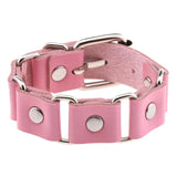 Leather Bracelet Punk Goth Wrist Cuffs Bracelet Gothic Rivet Buckle Wristband