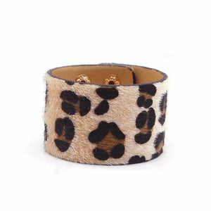 Geometric Big Statement Leather Bracelet for Women