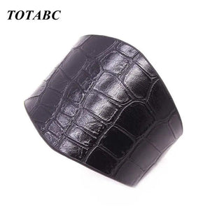 Geometric Big Statement Leather Bracelet for Women