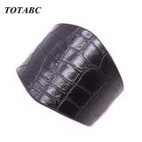 Geometric Big Statement Leather Bracelet for Women