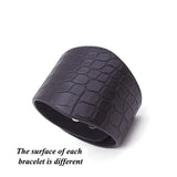 Geometric Big Statement Leather Bracelet for Women