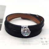 Braided Wrap Leather Bracelets Leaf Charm Beads Tribal Wristbands