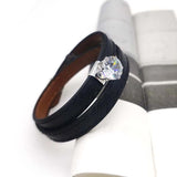 Braided Wrap Leather Bracelets Leaf Charm Beads Tribal Wristbands