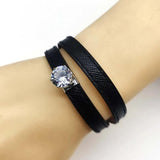 Braided Wrap Leather Bracelets Leaf Charm Beads Tribal Wristbands