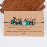 Natural Crushed Stone Couple Bracelet - Amazonite Malachite Jewelry