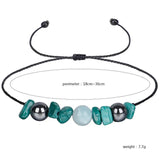 Natural Crushed Stone Couple Bracelet - Amazonite Malachite Jewelry
