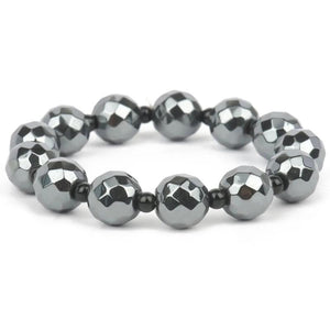Faceted Hematite Bracelet Natural Vintage Bracelet Bangle