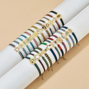 LOVE Fabric Charm Bracelets for Women Rope Bracelet Sisters Jewelry Gift Spain