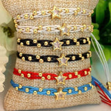 Gold Plated Star Bracelet Adjustable Jewelry Women Men