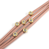 Bohemian Geometric Metal Wrap Leather Bracelet for Women Men
