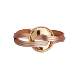 Geometric Metal Charm Women's Bracelet Bohemian Leather Wrap Jewelry