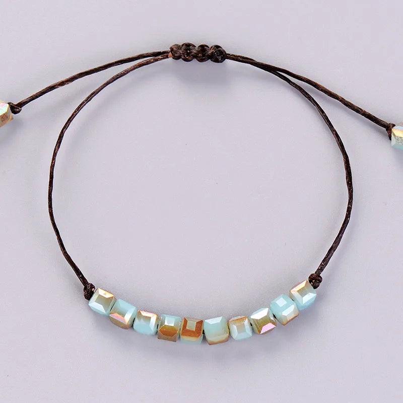 Boho Half Plating Crystal Bracelet Birthday Gift Jewelry